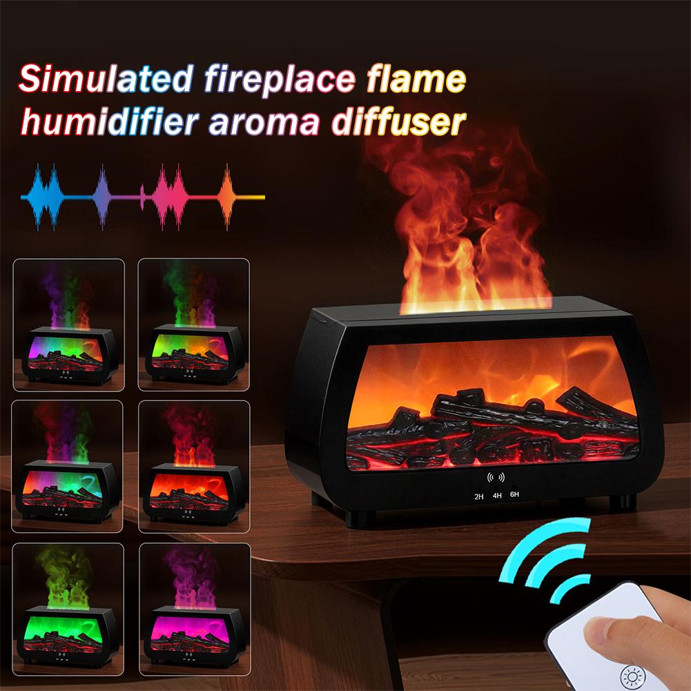 Waterless Essential Oil Diffuser - Penyebar Aroma Otomatis dengan Efek Api