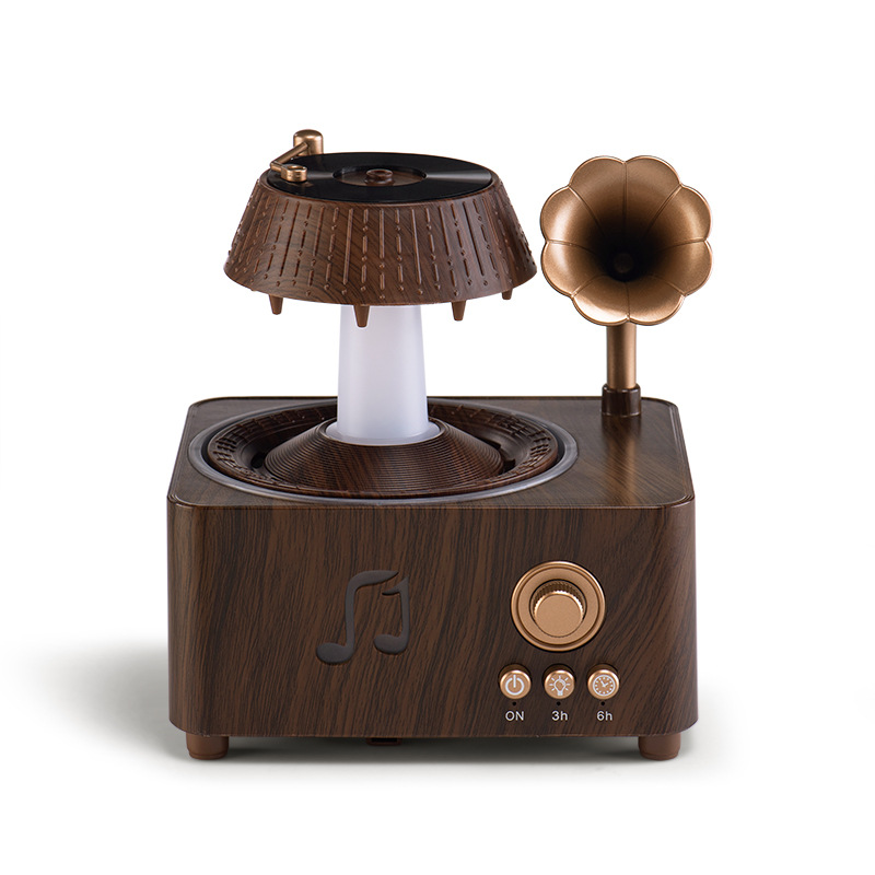 Aroma Diffuser Bluetooth Led - Diffuser Aroma Tetesan Hujan Retro, Speaker
