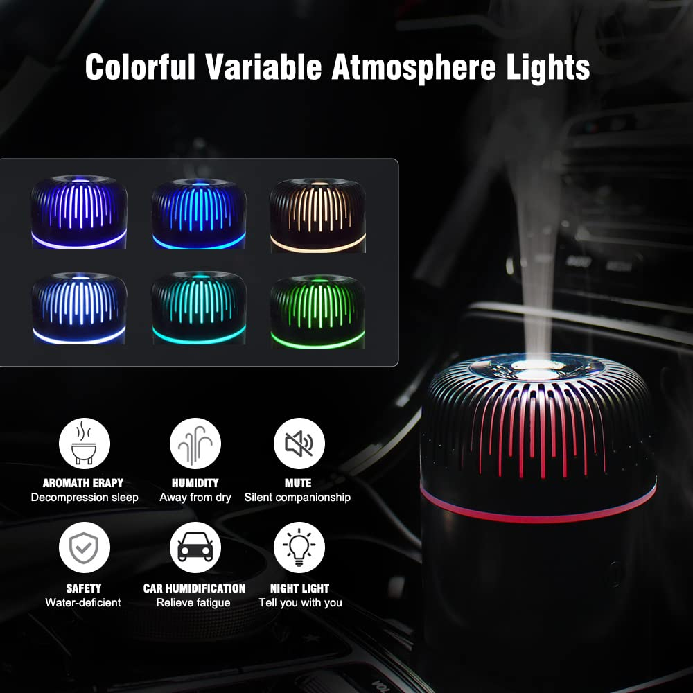 Car Aroma Diffuser Usb - Penyegar Udara Mobil, Pengharum Ruangan, Pelembap