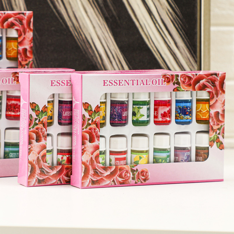 12 Buah Set Hadiah Minyak Esen - Essential Oil Diffuser Humidifier Combo ulasan dan harga