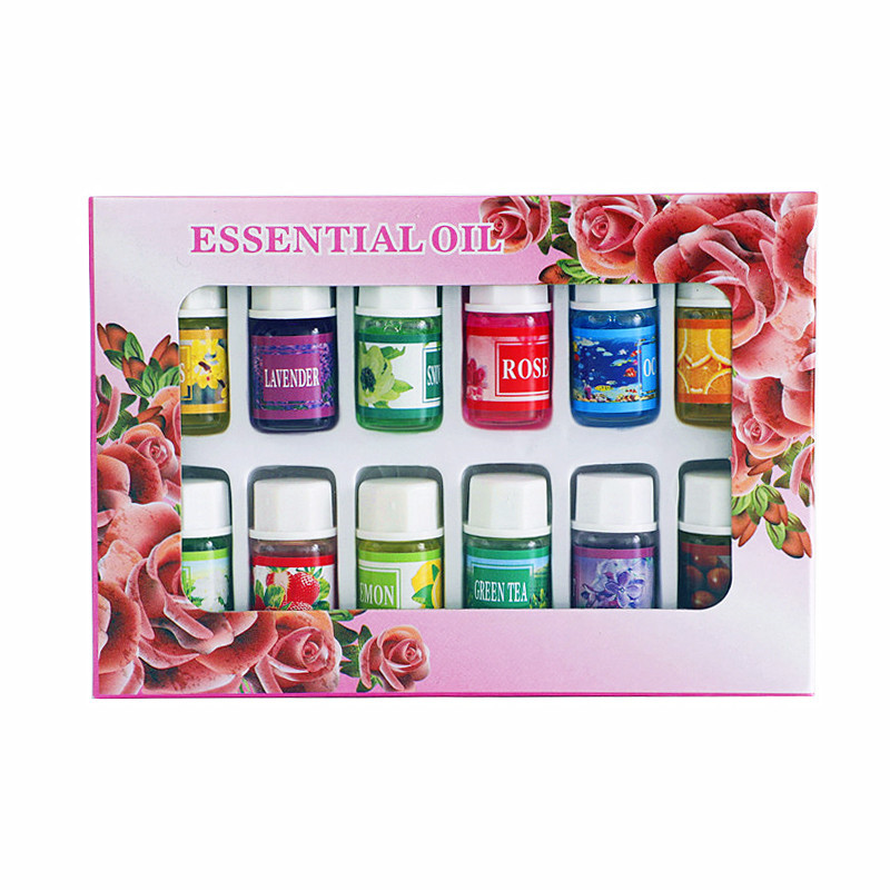 12 Buah Set Hadiah Minyak Esen - Essential Oil Diffuser Humidifier Combo ulasan dan harga