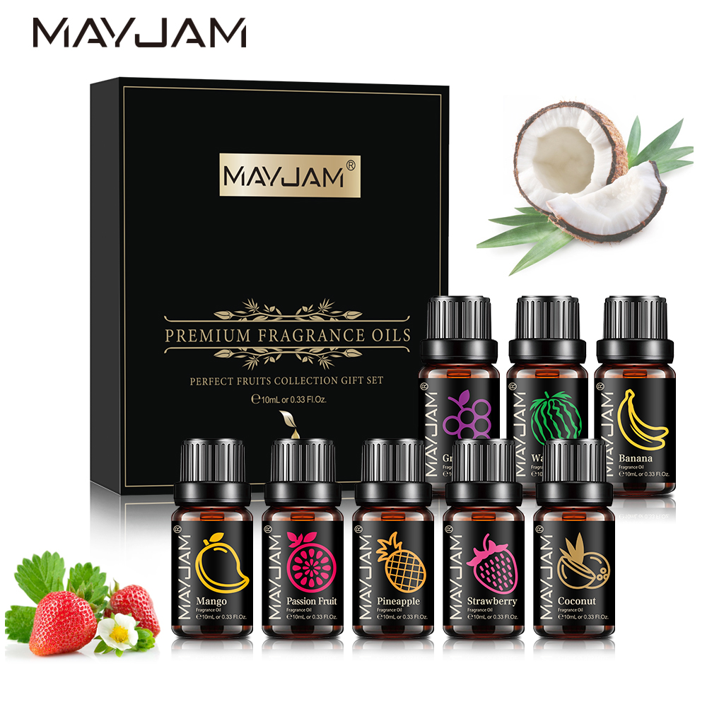 MAYJAM Set minyak wangi 8 buah - Essential Oil Diffuser Humidifier Combo ulasan dan harga