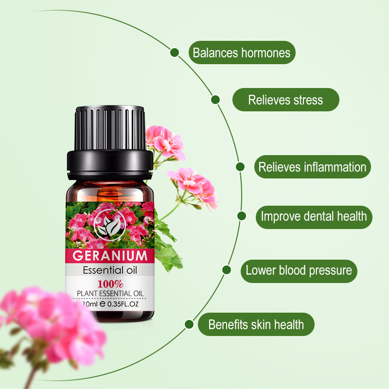 Minyak Esensial Geranium, 100% - Essential Oil Diffuser Humidifier Combo ulasan dan harga