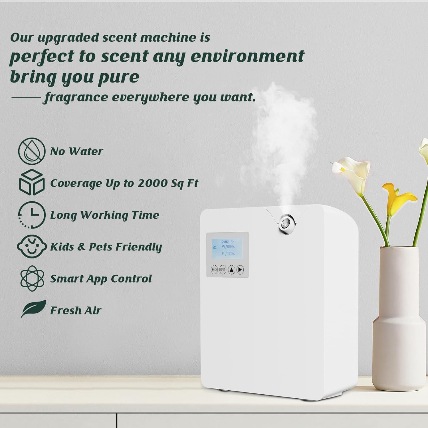 Penyebar aromaterapi 300ml, pe - Waterless Essential Oil Diffuser ulasan dan harga